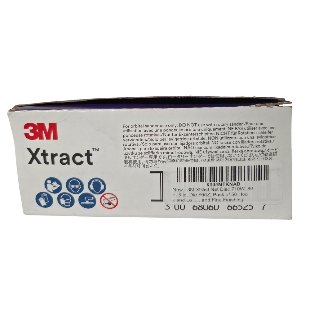 3M Xtract Net Disc 710W 80+ Grade 6 Inch Sanding Discs 50 Pack 66525